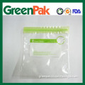 PA/PE material embossed vacuum pouch with zipper